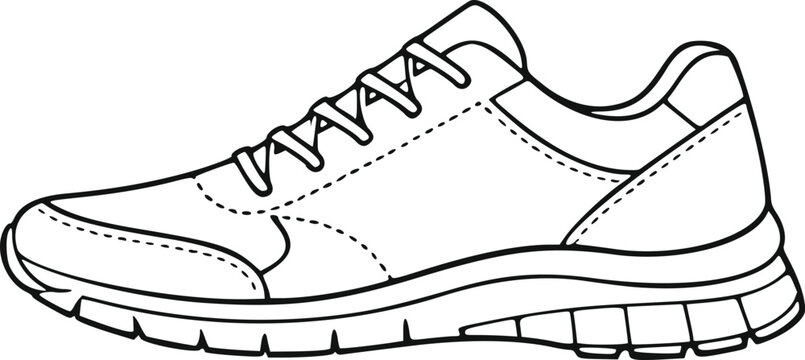 Sneaker Illustration, Running Shoe Vector Icon, Sport Shoes Vector Illustration