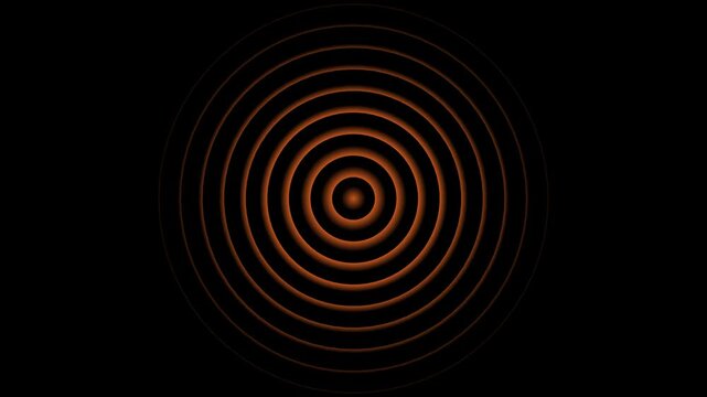 Radio waves concept. network tower produced radio wave concept. Digital radio waves animation.Technology radio waves signal icon 4k black background animation