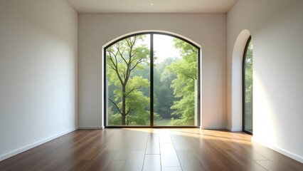 Fototapeta premium Empty room with window and natural daylight