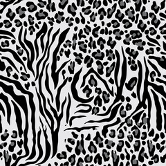 Fototapeta premium leopard animal skin seamless pattern, safari texture textile 