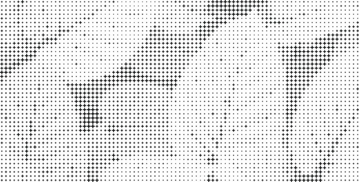 Scattered Black Plus Sign Halftone Pattern White Background, Random Black Plus Symbol Halftone Texture Clean White Background