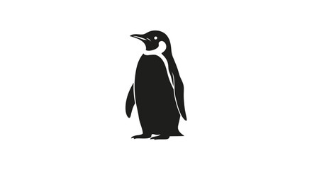 Obraz premium A striking silhouette of an emperor penguin standing tall and proud.