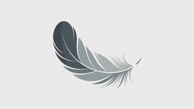 Simple elegant feather flat design &ndash; Suitable for fashion, pillows, or serene nature themes.