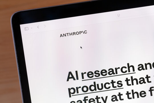 Ostersund, Sweden - April 3, 2026: Anthropic website. Anthropic PBC is an American artificial intelligence AI company..