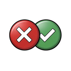 Obraz premium Yes or No Decision Vector Icon