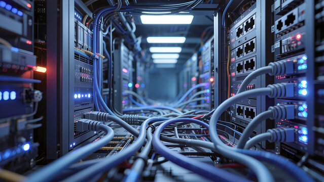 network hub and patch cables