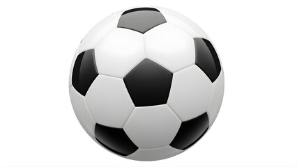 Naklejka premium Classic black and white soccer ball on a plain background