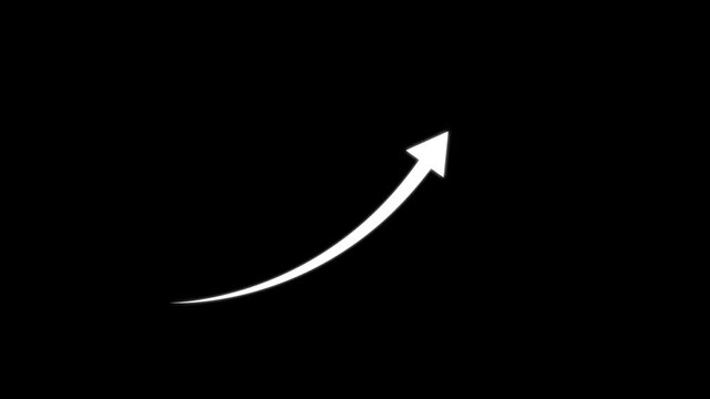 Abstract arrow business graph icon animation background