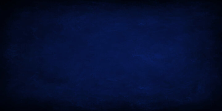 A vintage dark blue grunge background with a rough texture featuring a dark purple textile pattern on an old weathered canvas surface for a dirty paper wallpaper design