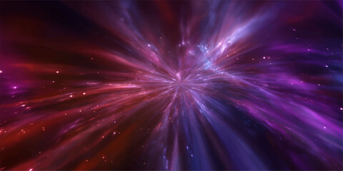 abstract depiction of a cosmic wormhole, transporting viewers to a vast realm of stars and nebulae. This evocative design symbolizes exploration, imagination, and the mysteries of the universe. © ITS OK