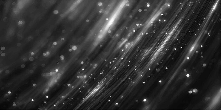 Mysterious silver light streaks, capturing the elegance of space and energy. the monochrome presentation creates a sense of abstract flow.