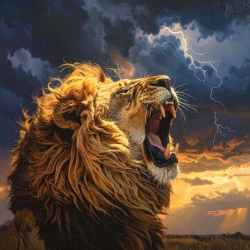 Roaring lion