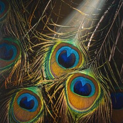 Fototapeta premium Peacock feathers