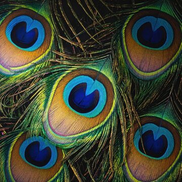 Peacock feathers