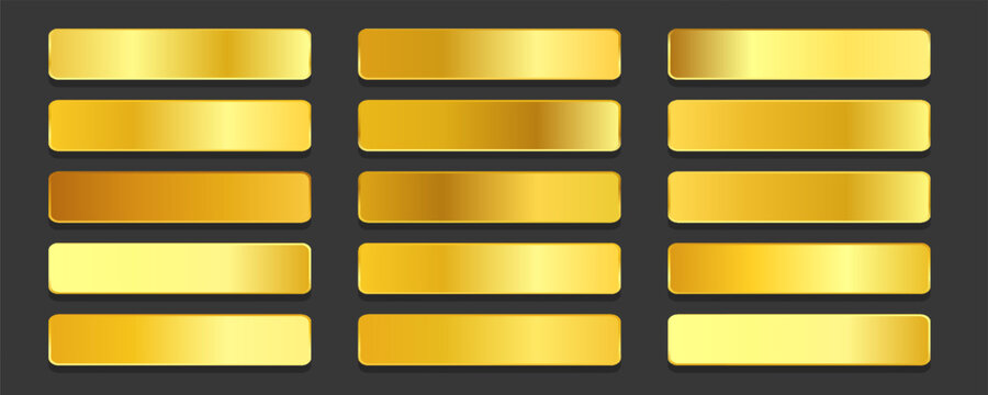 Gold background texture vector icon seamless pattern. Light, realistic, elegant, shiny, metallic and golden gradient illustration. Mesh material. Design for frame, ribbon, coin, abstract