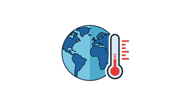 Global Warming Earth Temperature Rising.