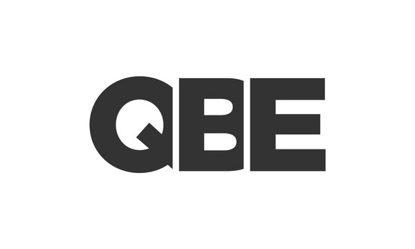 QBE logo design template with strong and modern bold text. Initial based vector logotype featuring simple and minimal typography. Trendy company identity.