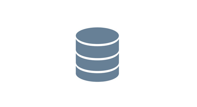 Blue stacked cylinder data storage.