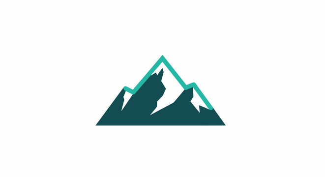 Wolf howling at mountain peak silhouette.