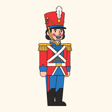 Colorful cartoon toy soldier figurine standing 2.