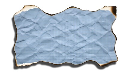 Obraz premium crumpled paper texture old graph paper blue peice of grunge texture paper
