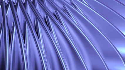 Fototapeta premium Blue striped pattern background, 3d rosette lines design, abstract minimal background.