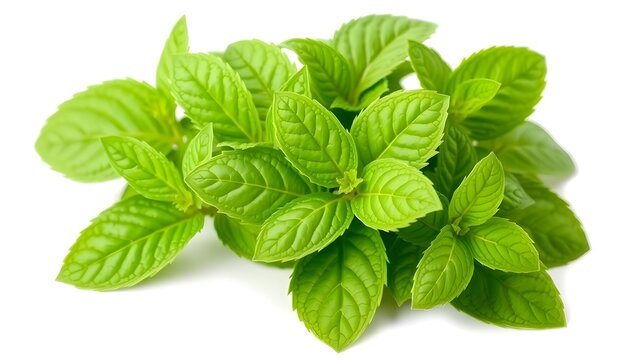 fresh mint isolated on white