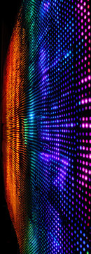 Colorful LED Light Display Wall