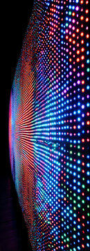 Colorful LED Light Display Wall