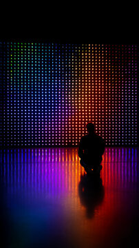 Colorful LED Light Display Wall