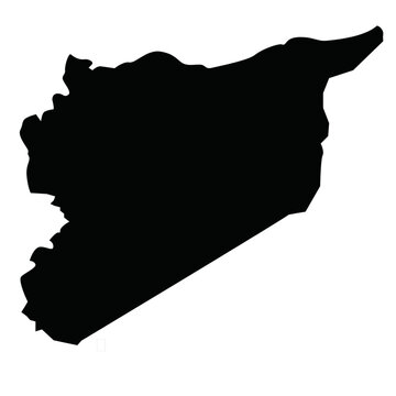 Minimalist vector map of Syria with clean lines, suitable for geography, travel, and educational design