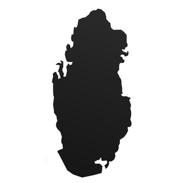 Map of Qatar with clean and simple design, suitable for travel, geography, and educational use
