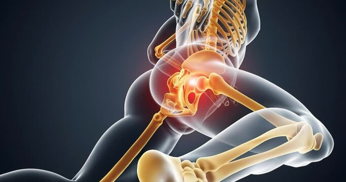 Human anatomy with pain indication medical illustration