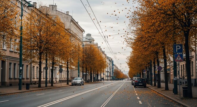 Autumn street scene