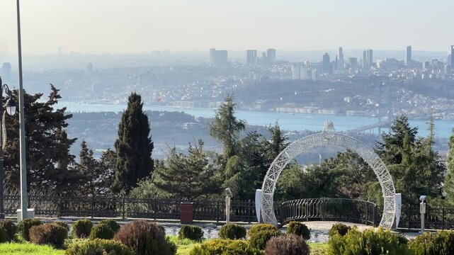 aerial view of the city istanbul Camlicahil turkey