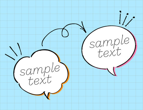 シンプルでかわいい手書きの吹き出し