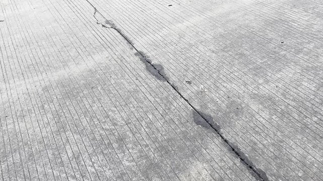 Cracked Concrete Road Texture