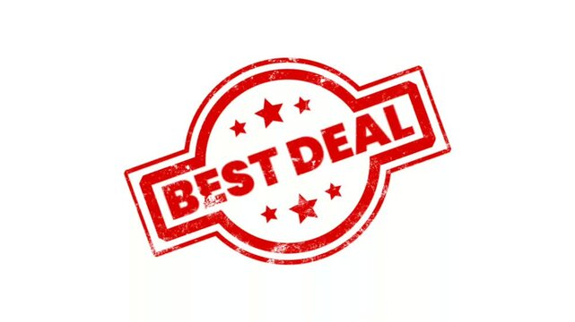 Best deal offer stamp effect animation