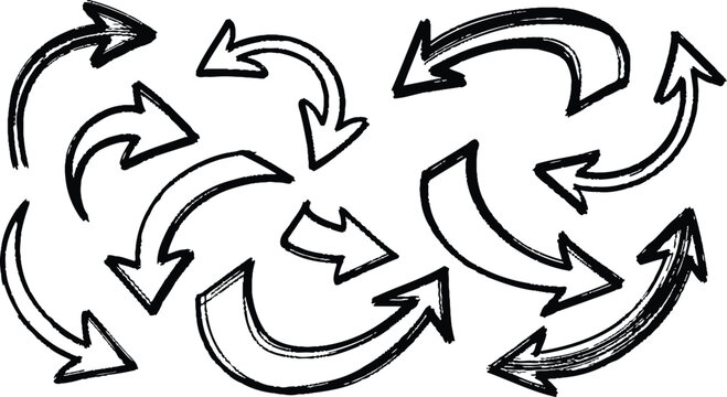 vector illustration of an arrows icon set on png background