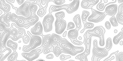 Topographic map background geographic line map with elevation assignments. Modern design with White background with topographic wavy pattern design.paper texture Imitation of a geographical map shades © Sajjad