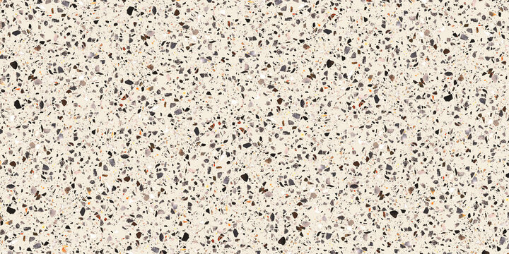 abstract background of the texture of the sand white background black chips terrazzo marble.
