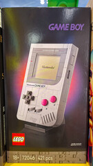 Fototapeta premium Lego Nintendo Game Boy building set box for adults with classic retro gaming console design and handheld video game brick model on April 4, 2026 in Bangkok, Thailand.