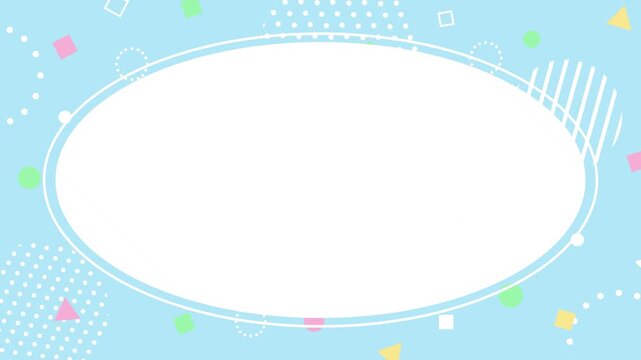 Cute pop background with pastel-colored geometric patterns