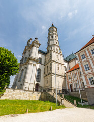 Fototapeta premium Abtei Neresheim Abbatia abt church outside old building