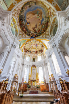 Abtei Neresheim Abbatia abt church innerchurch