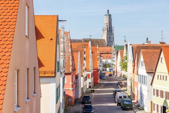 N&ouml;rdlingen city in germany bavaria oldtown innercity