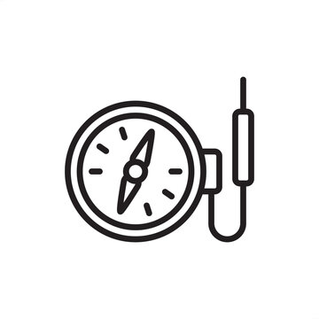 Magnetometer icon symbolizing magnetic surveying, representing detection hardware, geophysical tools, field intensity gear, anomaly mapping systems, and industrial mineral prospecting logistics.