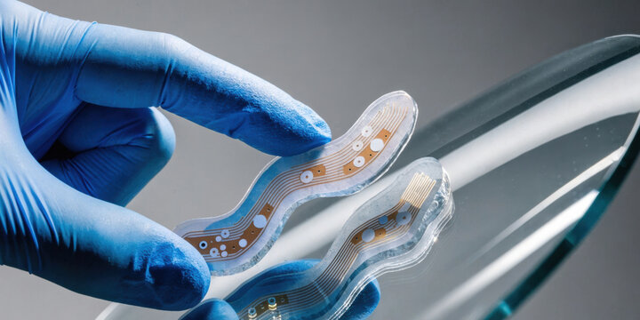 Flexible electronic patch showcasing pharmaceutical technology wearable sensor design clinical