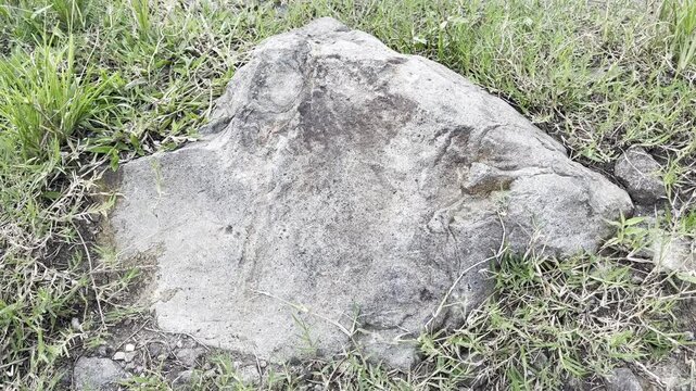 Close up of Large Natural Rock with Rough Gray Texture