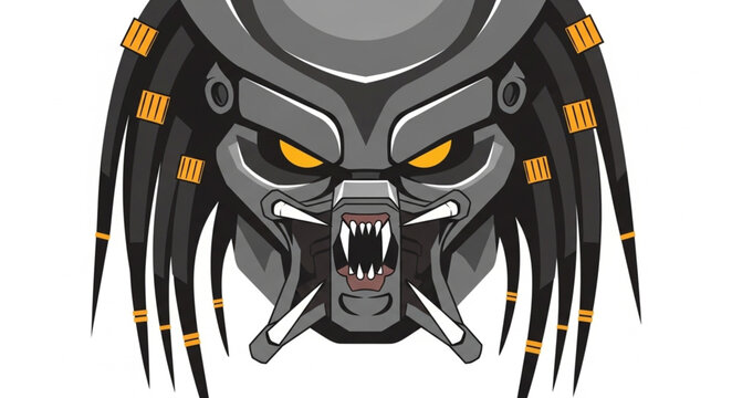 Predator Alien Hunter Face Closeup.